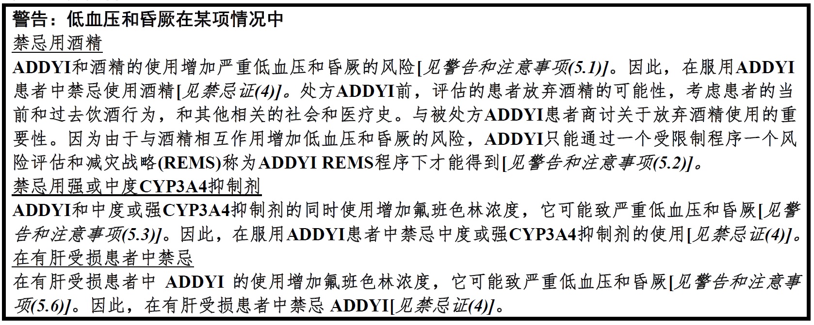 氟班色林(addyi,flibanserin)fda官方说明书